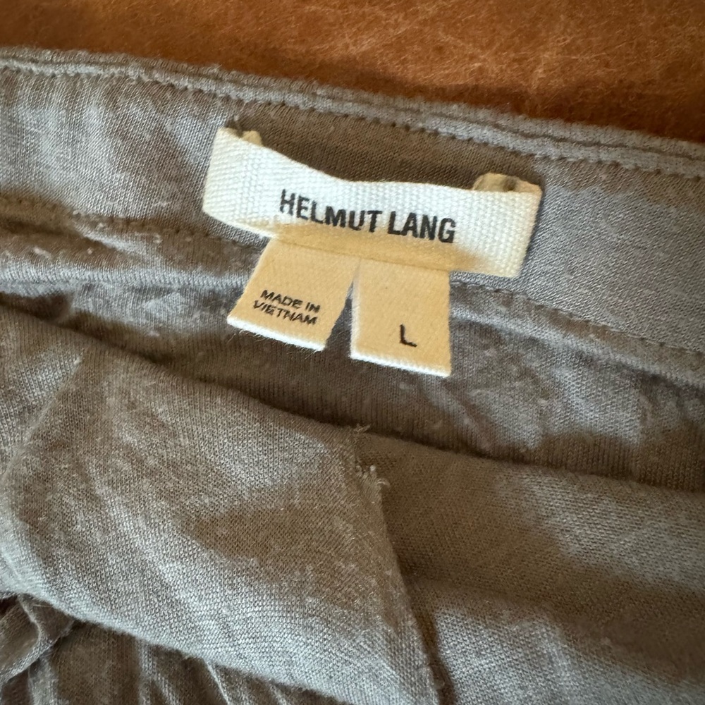 Helmut Lang Green/Greg Asymmetrical Wrap Skirt
